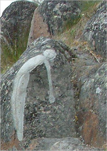 Qaqortoq: Stone & Man sculpture (3)