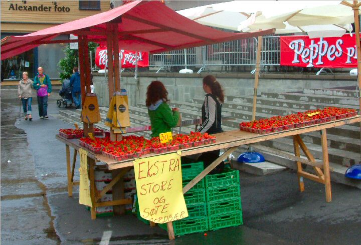 Stavangar: Strawberry market