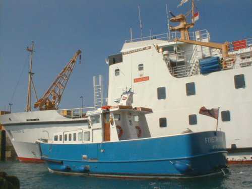 Scillonian III docked at St Marys
