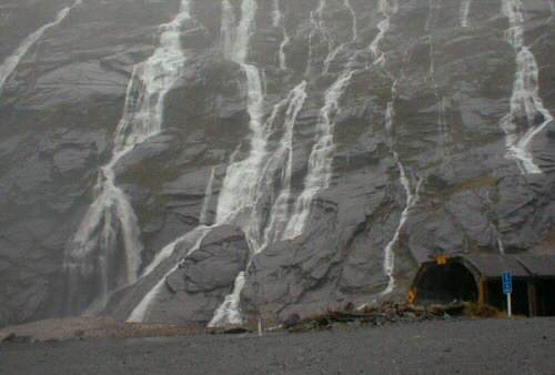 Homer Tunnel: Eastern entrance