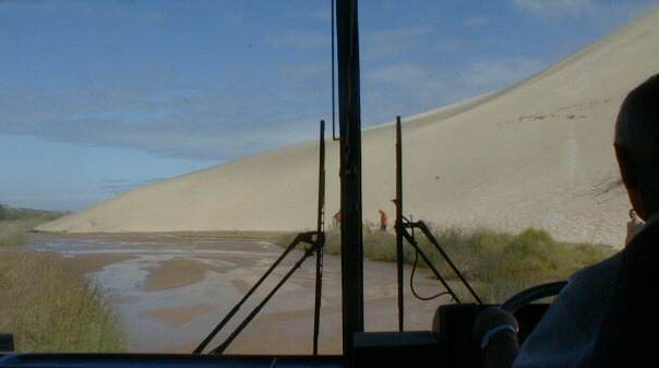 Ninety-mile Beach: Te Paki quicksand stream