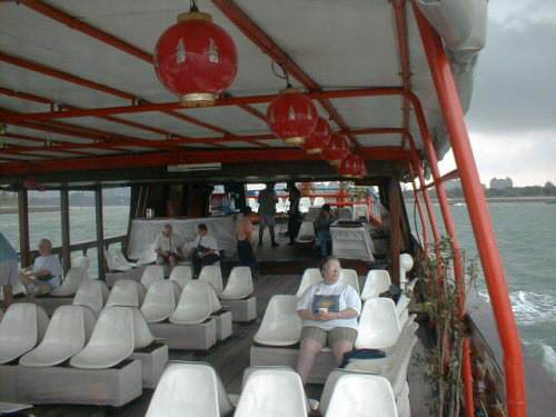 Aboard a Chinese Junk in Singapore Harbour