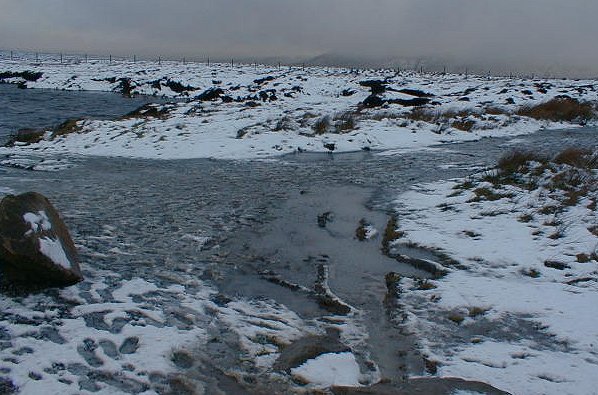 Bleaklow Hill from Snake Pass Summit, January 1999